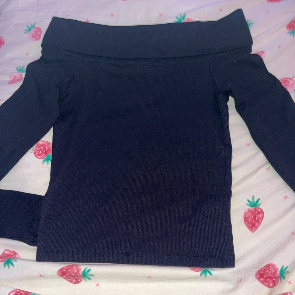 Black Off The Shoulder Long Sleeve